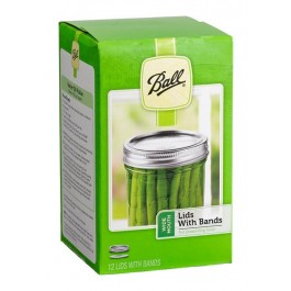 Ball Jar Wide Mouth Lids & Bands - Pack of 12