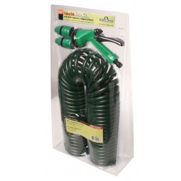 Hydrofarm Coiled Hose w/ Nozzle - 50'